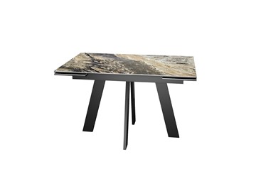 Кухонный раскладной стол DikLine SKM120 Керамика Amadeus/подстолье черное/опоры черные в Кемерово - предосмотр