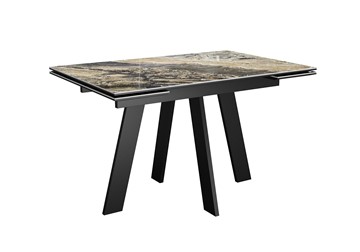 Кухонный раскладной стол DikLine SKM120 Керамика Amadeus/подстолье черное/опоры черные в Кемерово - предосмотр 4
