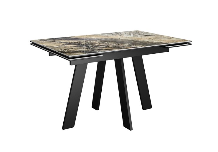 Кухонный раскладной стол DikLine SKM120 Керамика Amadeus/подстолье черное/опоры черные в Кемерово - изображение 4