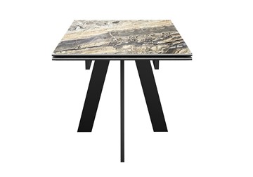 Кухонный раскладной стол DikLine SKM120 Керамика Amadeus/подстолье черное/опоры черные в Кемерово - предосмотр 5