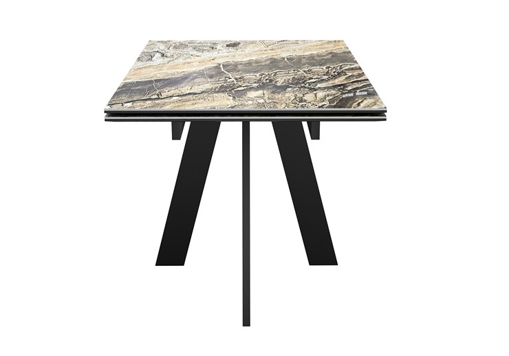 Кухонный раскладной стол DikLine SKM120 Керамика Amadeus/подстолье черное/опоры черные в Кемерово - изображение 5