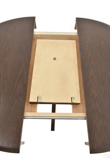 Кухонный раздвижной стол Фабрицио-1 исп. Круг 820, Тон 9 (Морилка/Эмаль) в Кемерово - изображение 6