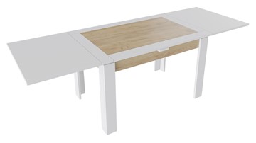 Кухонный стол раздвижной Хьюстон тип 4 (Белый/Дуб Крафт золотой) в Кемерово - предосмотр 1
