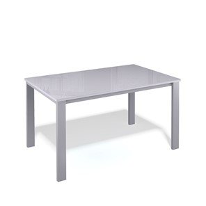 Кухонный стол раскладной Kenner LL1200 серый/стекло серое глянец в Кемерово