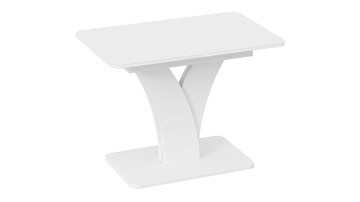 Раздвижной стол Люксембург тип 2 (Белый/Стекло белое матовое) в Кемерово
