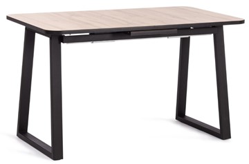 Кухонный стол раскладной MALTIDO ЛДСП/HPL/металл, 130/160x75x75 Дуб Вотан/чёрный арт.19745 в Кемерово