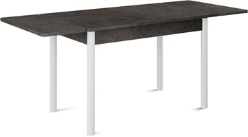 Кухонный стол раскладной Милан-2 EVO, ноги белые, серый камень в Кемерово - предосмотр 1