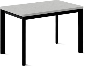 Кухонный стол раскладной Токио-1L (ноги металлические черные, светлый цемент) в Кемерово