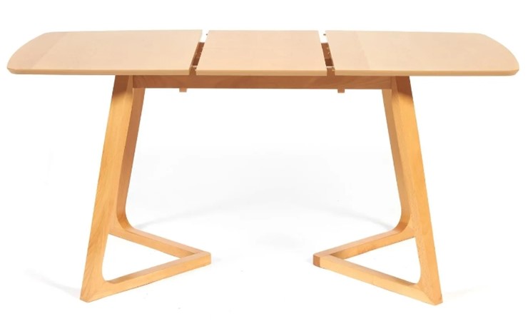 Кухонный стол раздвижной VAKU (Ваку) бук/мдф 80x120+40x75, Натуральный бук арт.13987 в Кемерово - изображение 3