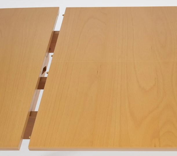 Кухонный стол раздвижной VAKU (Ваку) бук/мдф 80x120+40x75, Натуральный бук арт.13987 в Кемерово - изображение 4