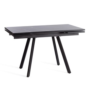 Кухонный раскладной стол VIGO ЛДСП/HPL/металл,120x80x30х30х75 см, Мрамор чёрный/чёрный арт.19730 в Кемерово - предосмотр
