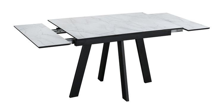 Кухонный стол раскладной Wings, Жемчужный Перито/Черный в Кемерово - изображение 1