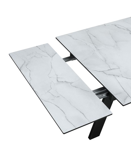 Кухонный стол раскладной Wings, Жемчужный Перито/Черный в Кемерово - изображение 3