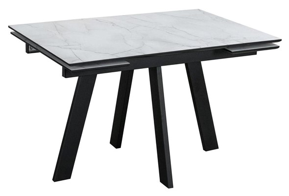 Кухонный стол раскладной Wings, Жемчужный Перито/Черный в Кемерово - изображение