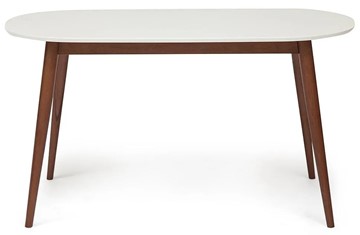 Кухонный стол MAX (Макс) бук/мдф 140х80х75 Белый/Коричневый арт.10465 в Кемерово