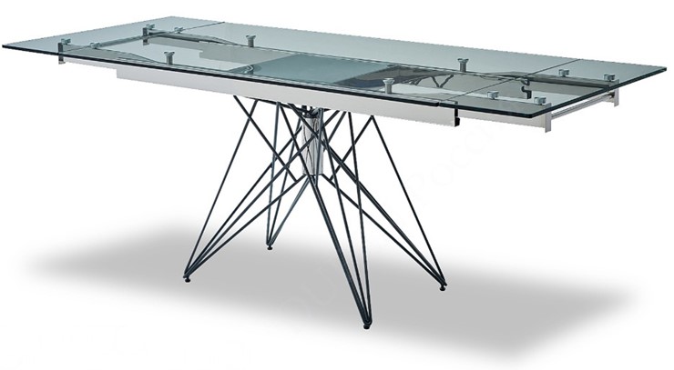 Кухонный раскладной стол T-041 (140) прозрачный в Кемерово - изображение 3