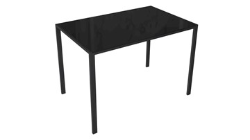 Обеденный стол Торрес тип 1 (Черный муар/Черный глянец) в Кемерово
