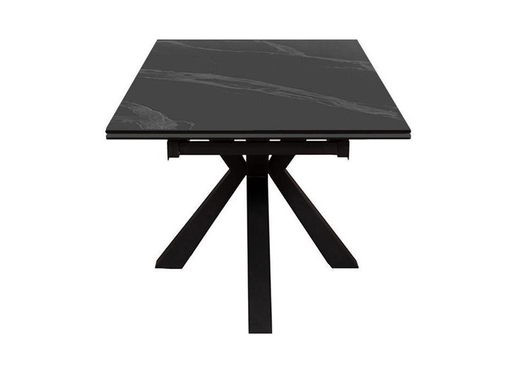 Стол обеденный раздвижной DikLine SFE160 Керамика Черный мрамор/подстолье черное/опоры черные (2 уп.) в Кемерово - изображение 3
