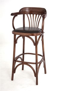 Барный стул Элевуд 750 мягкий (средний тон, экокожа коричневая) в Кемерово