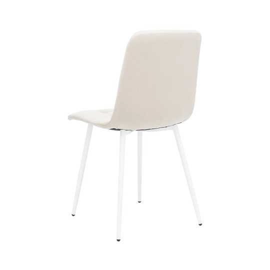 Обеденный стул Leset Скай (Металл белый/велюр песок) в Кемерово - изображение 3