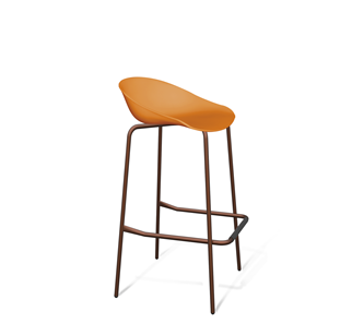 Барный стул SHT-ST19/S29 (оранжевый/медный металлик) в Кемерово