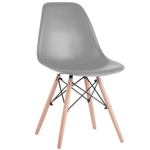 Комплект стульев 4 шт. BRABIX "Eames CF-010", пластик серый, опоры дерево/металл, 532632, 2033A в Кемерово