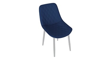 Обеденный стул Oscar (Белый муар/Велюр L005 синий) в Кемерово