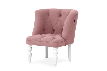 Мягкое кресло Бриджит розовый ножки белые в Кемерово