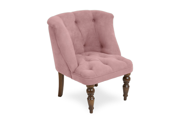 Кресло на ножках Бриджит розовый ножки коричневые в Кемерово