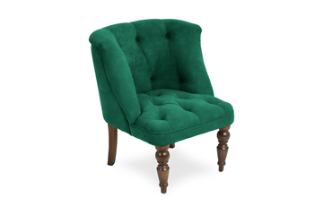 Мягкое кресло Бриджит зеленый ножки коричневые в Кемерово