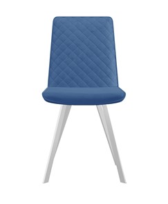 Обеденный стул 202, микровелюр B8 blue, ножки белые в Кемерово - предосмотр 1