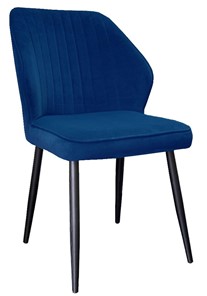 Обеденный стул 222, микровелюр Z20 синий, ножки черные в Кемерово