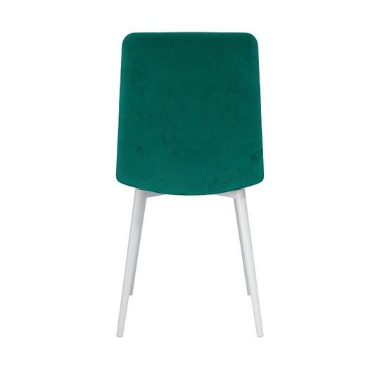 Обеденный стул Белла, велюр тенерифе изумруд/Цвет металл белый в Кемерово - изображение 3