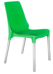 Кухонный стул GENIUS (mod 75) 46x56x84 зеленый/ножки хром арт.19668 в Кемерово