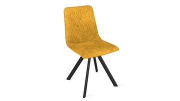Обеденный стул Хьюго К2 (Черный муар/Микровелюр Wellmart Yellow) в Кемерово