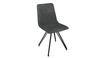 Обеденный стул Хьюго К4 (Черный муар/Микровелюр Wellmart Graphite) в Кемерово