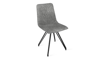 Обеденный стул Хьюго К4 (Черный муар/Микровелюр Wellmart Silver) в Кемерово