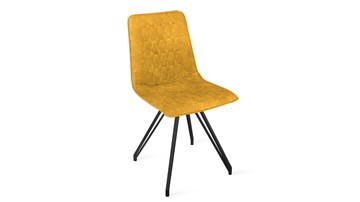 Обеденный стул Хьюго К4 (Черный муар/Микровелюр Wellmart Yellow) в Кемерово