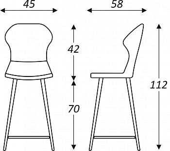 Кухонный стул Марио барный(Изумрудный Т189/ноги черные) в Кемерово - изображение 2