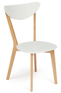 Обеденный стул MAXI (Макси), бук/МДФ 86x48,5x54,5 Белый/Натуральный Бук (2 шт) арт.10463 в Кемерово