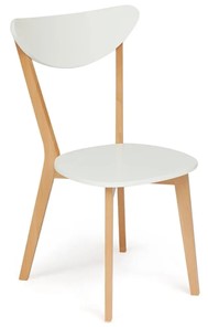 Обеденный стул MAXI (Макси), бук/МДФ 86x48,5x54,5 Белый/Натуральный Бук арт.19584 в Кемерово