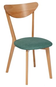 Обеденный стул MAXI (Макси), бук/ткань 86x48,5x54,5 Морская волна/ натуральный бук (2 шт) арт.11773 в Кемерово