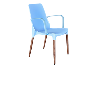 Обеденный стул SHT-ST76/S424-С (голубой/темный орех) в Кемерово