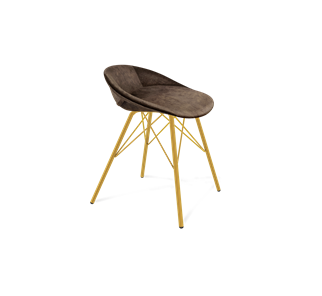 Обеденный стул SHT-ST19-SF1 / SHT-S37 (кофейный трюфель/золото) в Кемерово - предосмотр
