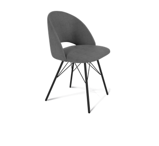 Обеденный стул SHT-ST34 / SHT-S37 (платиново-серый/черный муар) в Кемерово - предосмотр