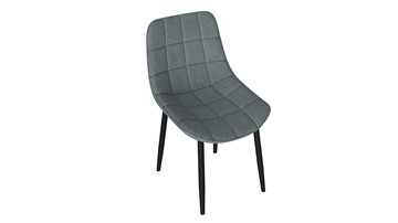 Обеденный стул Boston (Черный муар/Велюр V003 темно-серый) в Кемерово