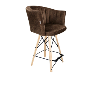 Полубарный стул SHT-ST42-1 / SHT-S80-1 (кофейный трюфель/прозрачный лак/черный) в Кемерово - предосмотр