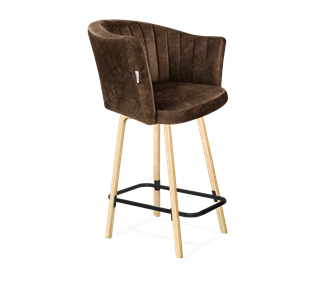 Полубарный стул SHT-ST42-1 / SHT-S94-1 (кофейный трюфель/прозрачный лак/черный муар) в Кемерово - предосмотр