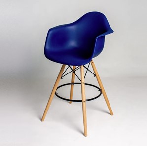 Барный стул derstuhl DSL 330 Wood bar (темно-синий) в Кемерово