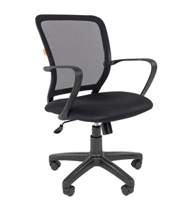 Кресло компьютерное CHAIRMAN 698 black, ткань, цвет черный в Кемерово